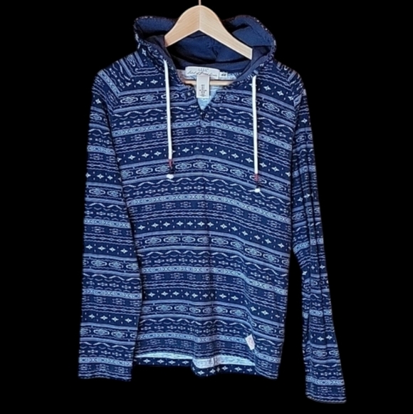 H&M Other - H&M Men's Pullover Hoodie in Blue, Tribal Designs, Size: Small